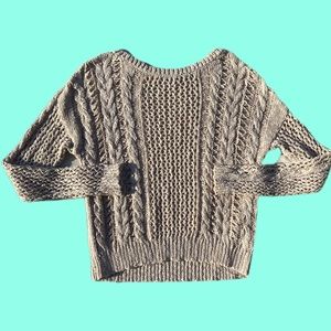 Bongo Cable knit stitch coffee pullover
